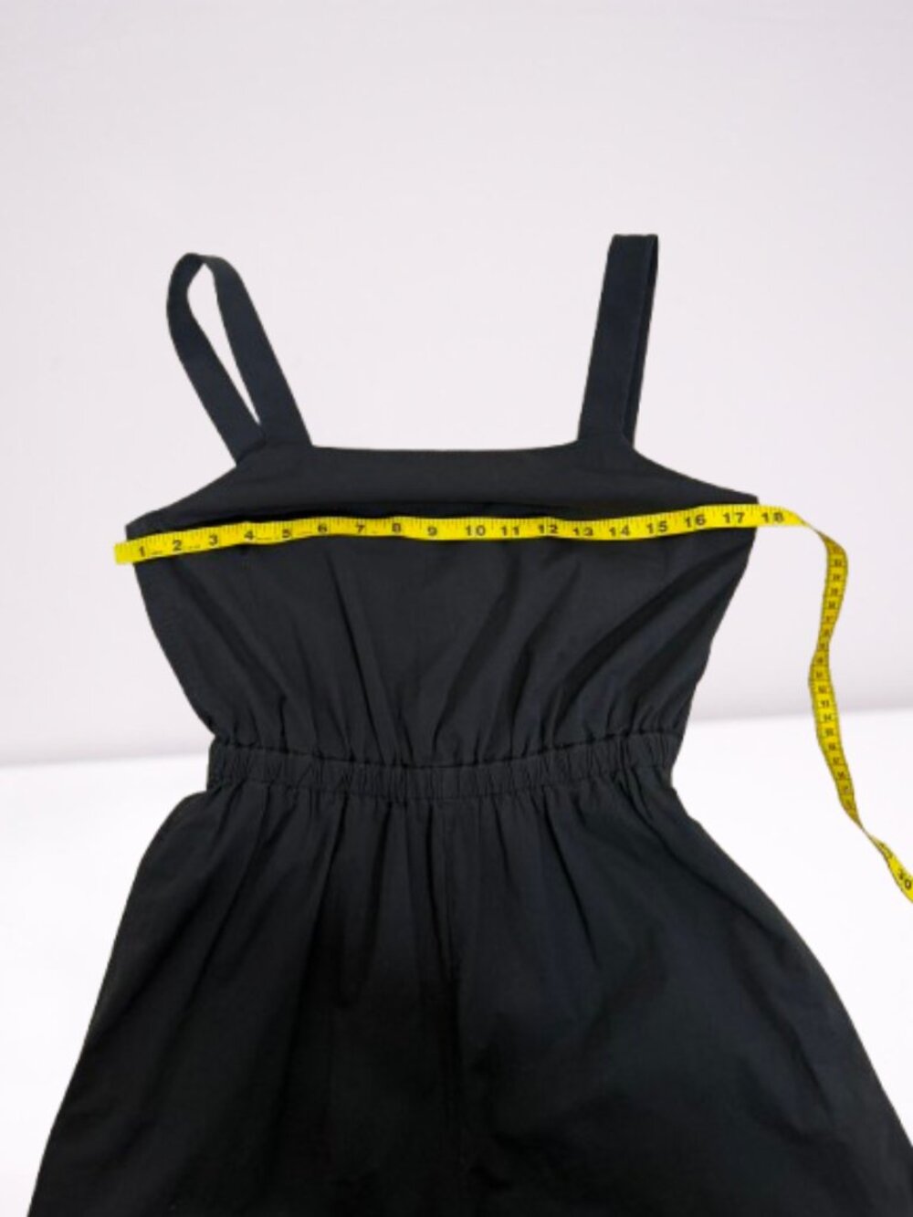 COS Cotton Poplin Wide-Leg Square-Neck Jumpsuit Size 6 Black - Picture 9 of 11